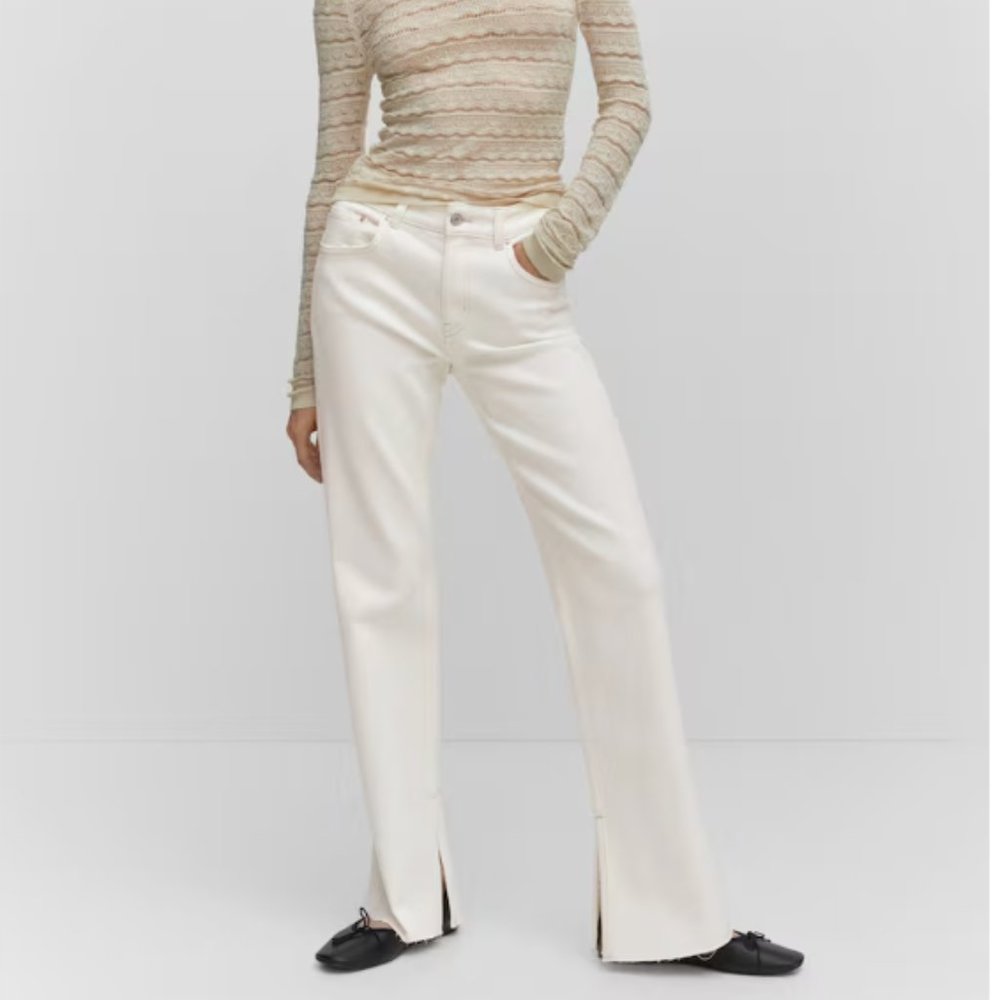 MANGO Slit Jeans